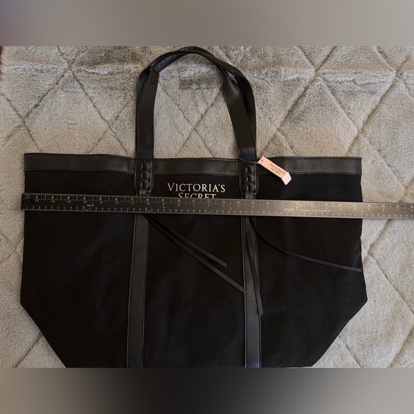 Victoria’s secret tote black canvas New with tag - Picture 2 of 8